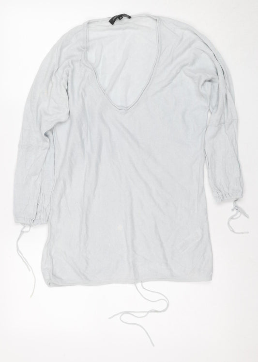 Great Plains Blue Knit Long Sleeve Top M Women Regular