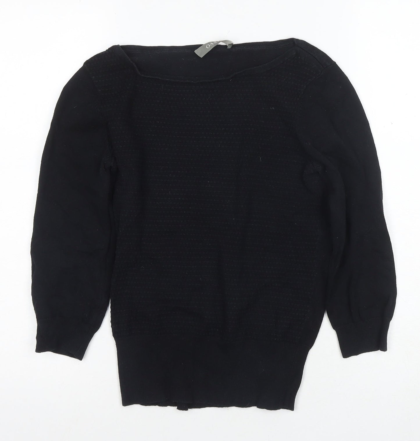 Oasis Women's Black Basic S Boat Neck Knit Top