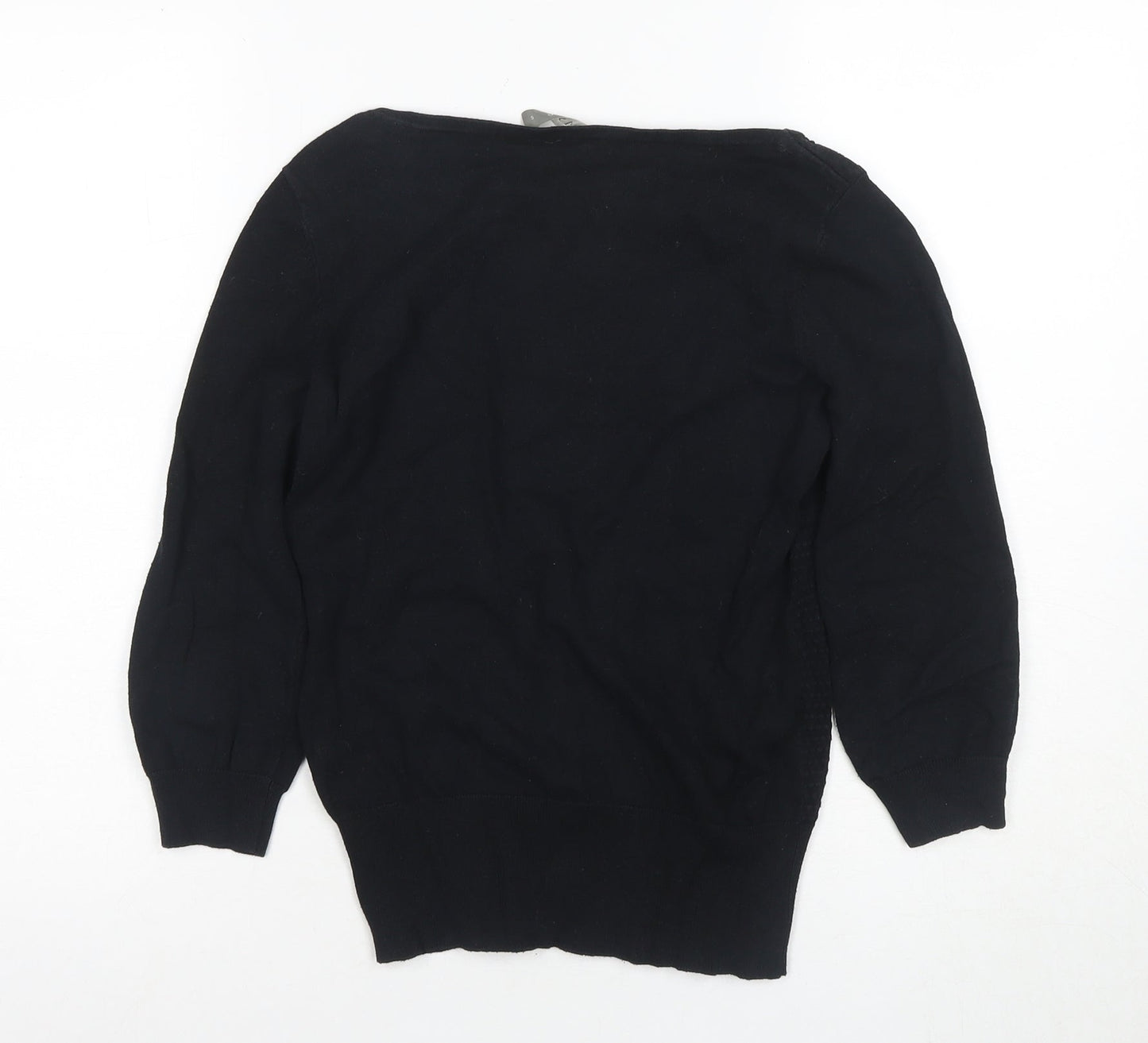 Oasis Women's Black Basic S Boat Neck Knit Top