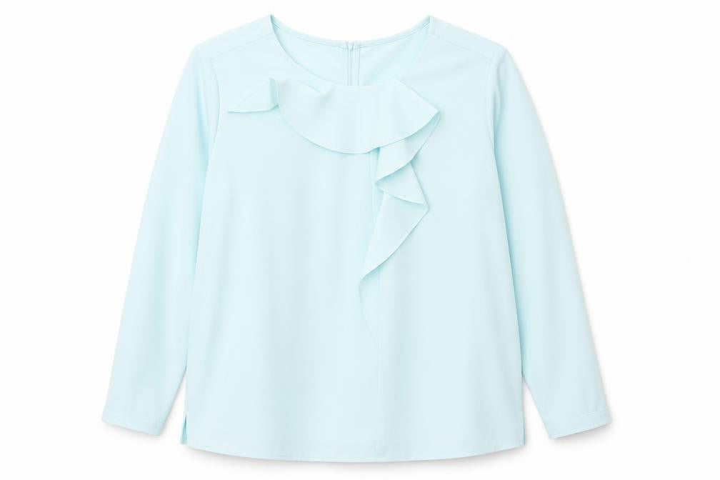 John Lewis Women Blue Ruffle Blouse Size 14