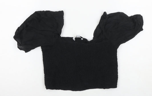 For Love & Lemons Women's Black Cropped Blouse - Size S