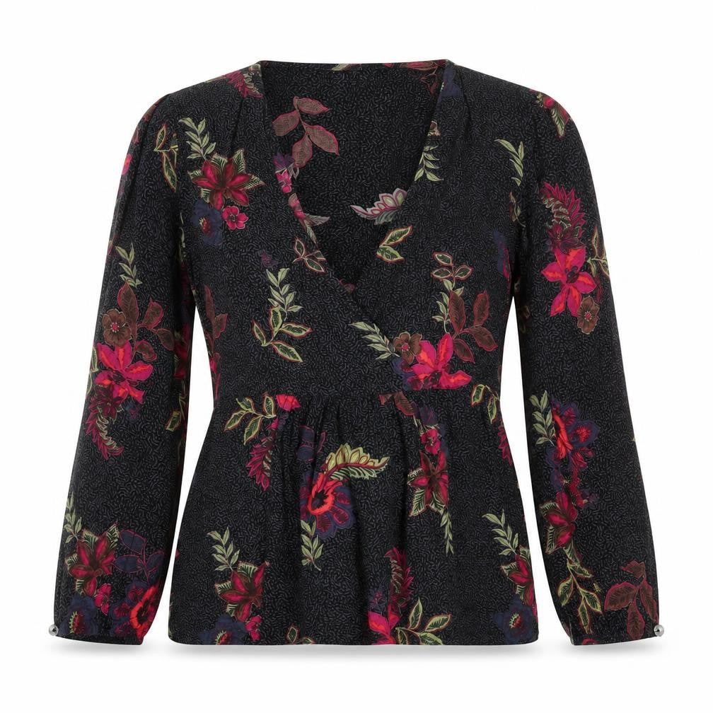 Fat Face Women's Multicoloured Wrap Blouse UK 8