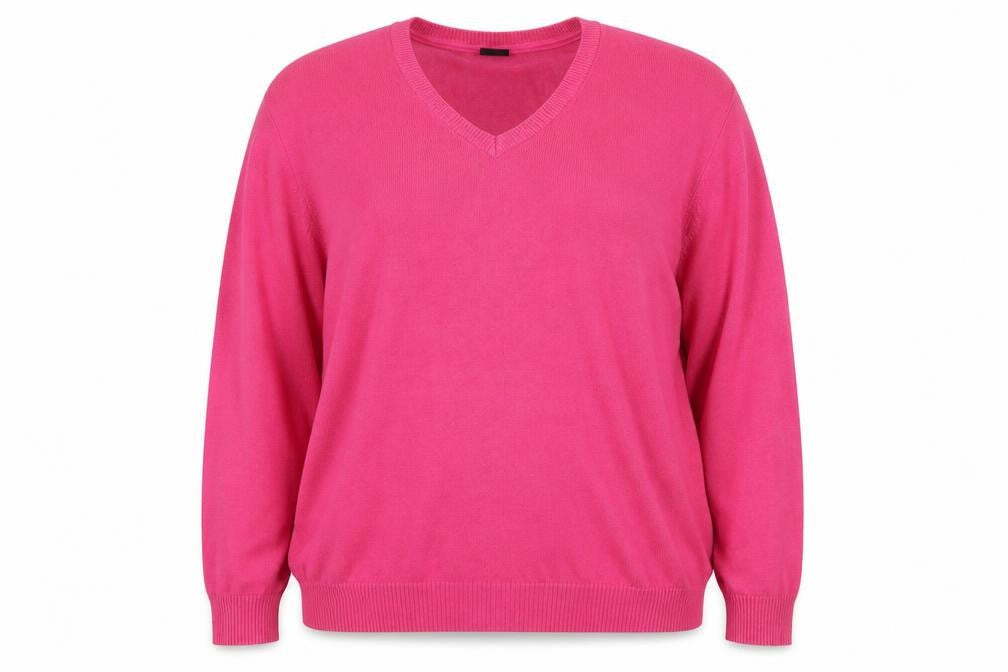 Cotton Traders Women's Pink 2XL V-Neck Pullover Jumper
