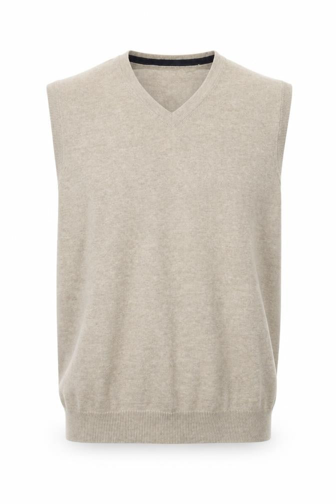 James Pringle Men's Beige Cotton V-Neck Vest M