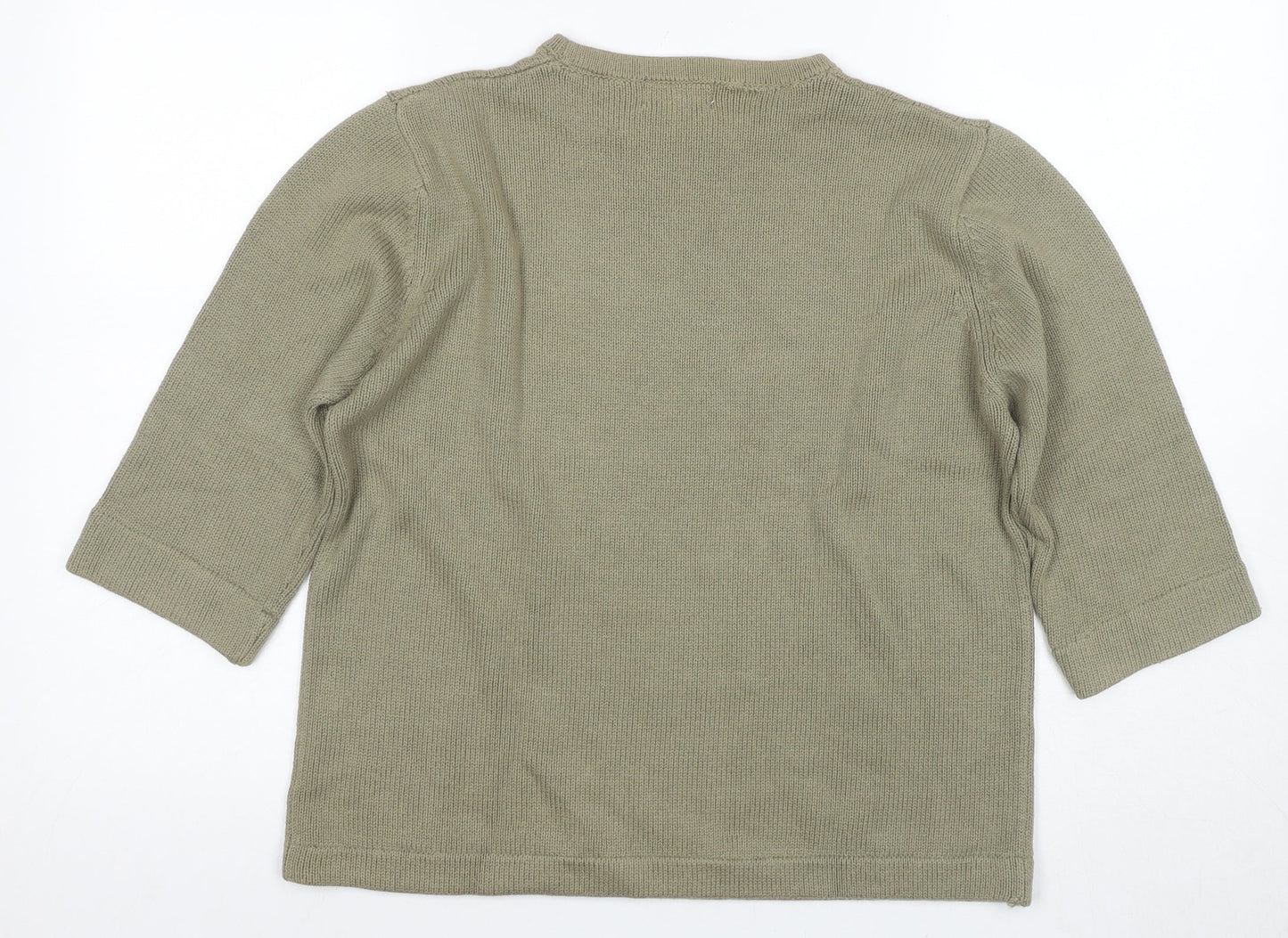 TIGI Women's Green Pullover Jumper Size 14 Regular Fit