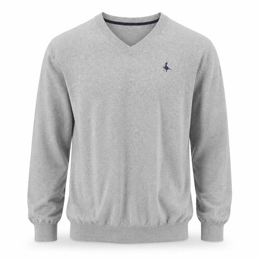 Jack Wills Men's Grey V-Neck Pullover L
