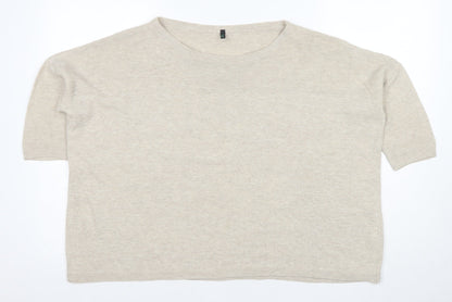 United Colors of Benetton Women's Beige Pullover Jumper, Size S, Acrylic