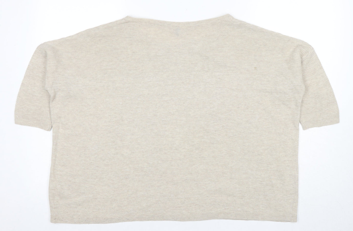 Benetton Women's Beige Pullover Jumper, Size S, Acrylic
