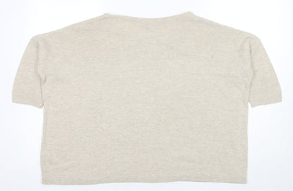 United Colors of Benetton Women's Beige Pullover Jumper, Size S, Acrylic