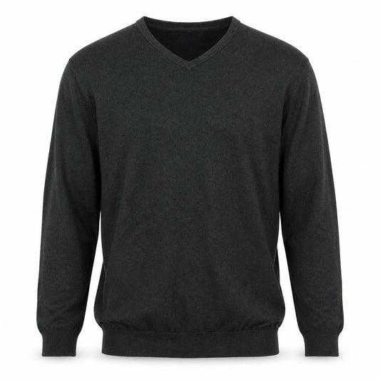 Jeff Banks Men's XL Grey V-Neck Wool Pullover