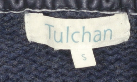 Tulchan Women's Blue Knit Cardigan S with Pockets