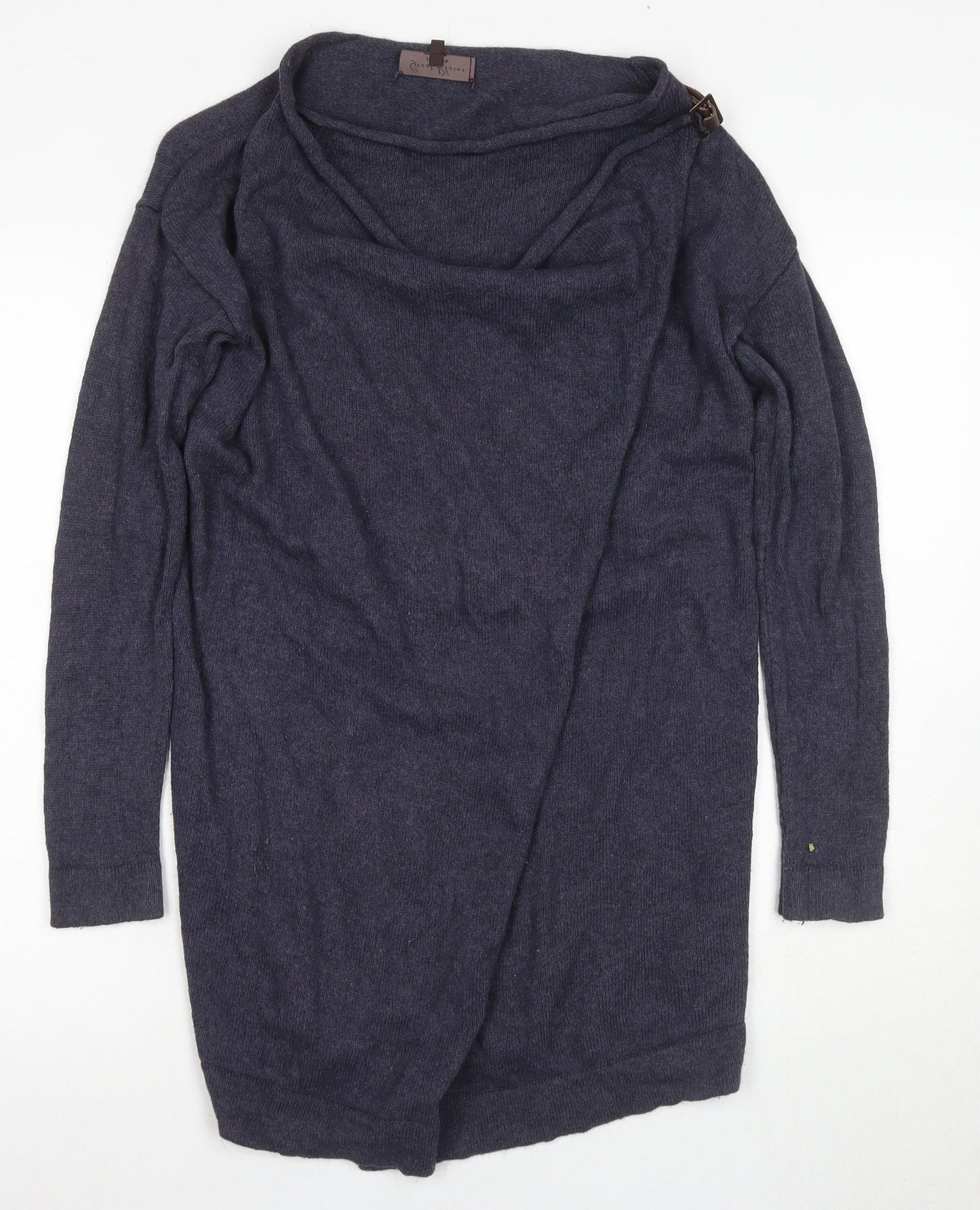 Great Plains Women's Blue Cowl Neck Knit Jumper XS