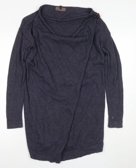 Great Plains Women's Blue Cowl Neck Knit Jumper XS