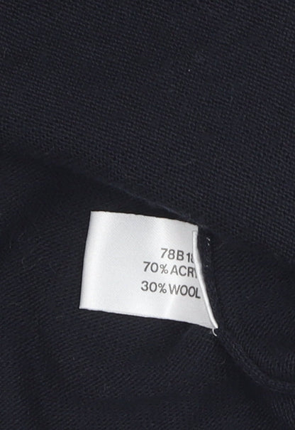 Close-up detail of Kaleidoscope Women's Black Cardigan, V-Neck, size M