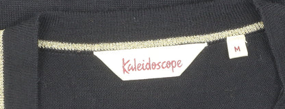 Brand and care label for Kaleidoscope Women's Black Cardigan, V-Neck, size M