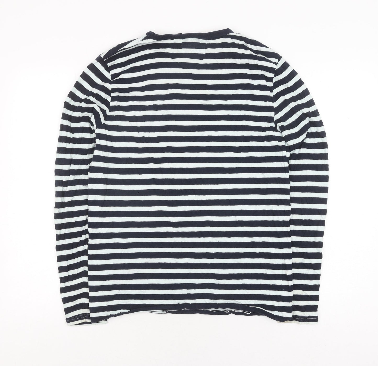 Part of the Youth Unisex Black Striped T-Shirt M