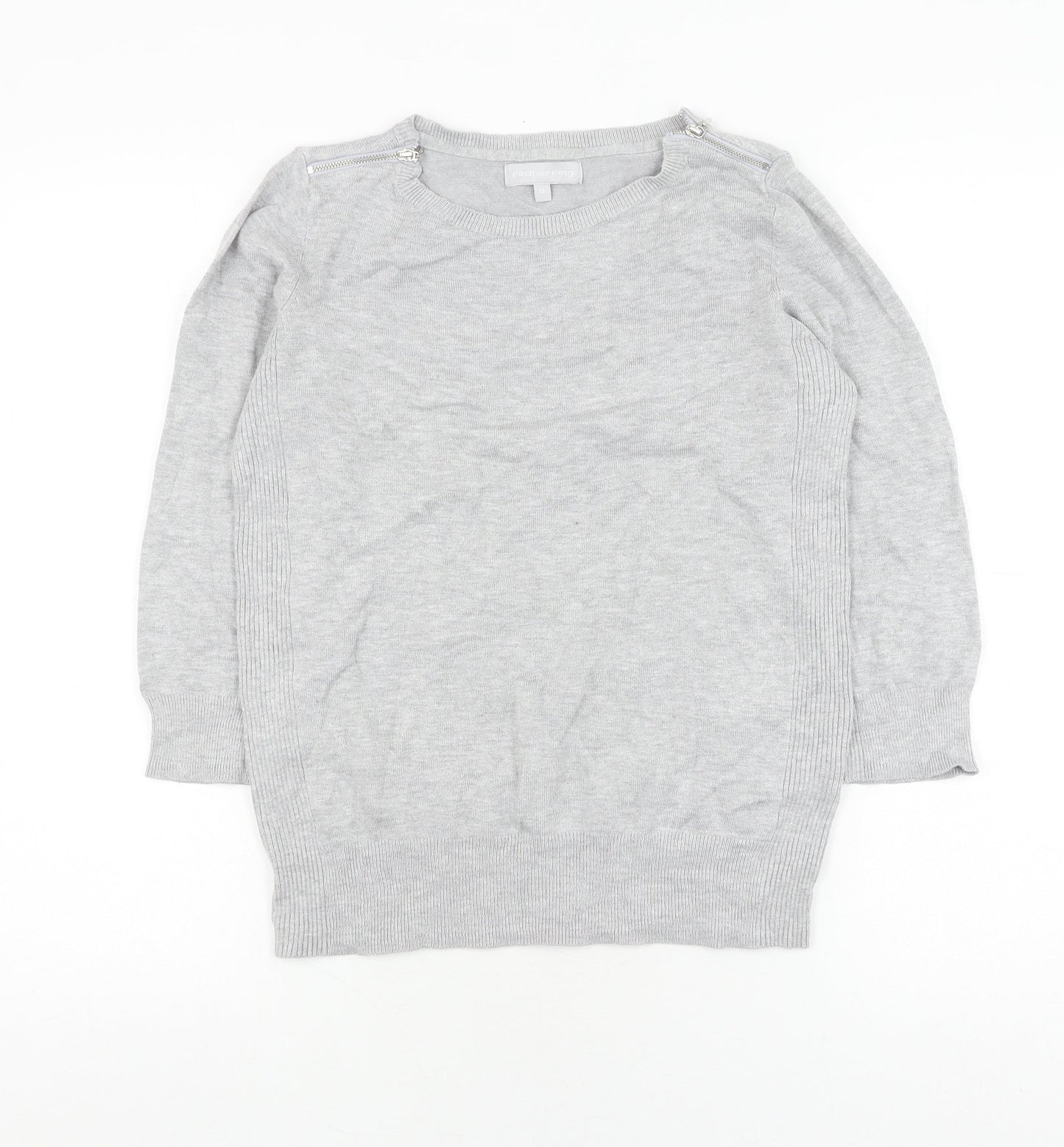 Red Herring Women's Grey Jumper, Size 12