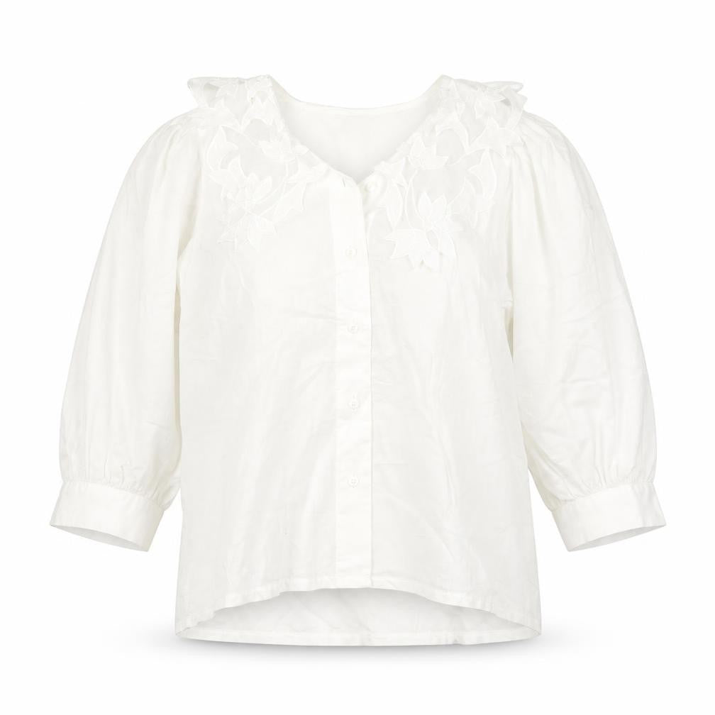 tru Women's White Cotton Blouse Size 6