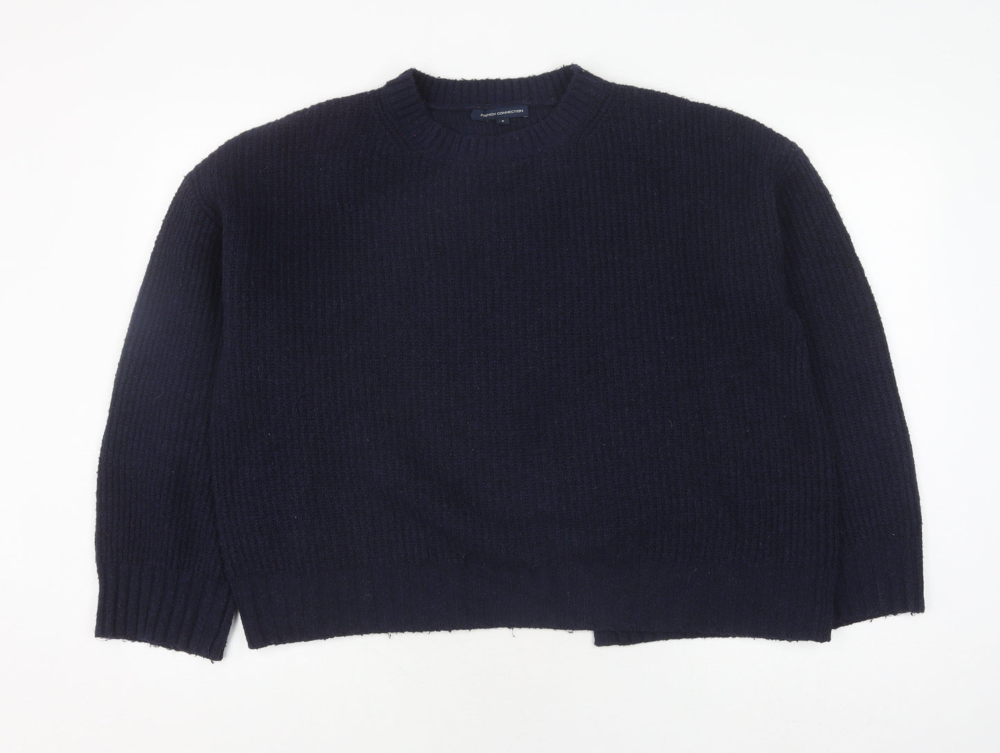 French Connection Women's Blue Wool Blend Pullover Jumper
