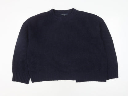 Additional front view of French Connection Women's Blue Wool Blend jumper