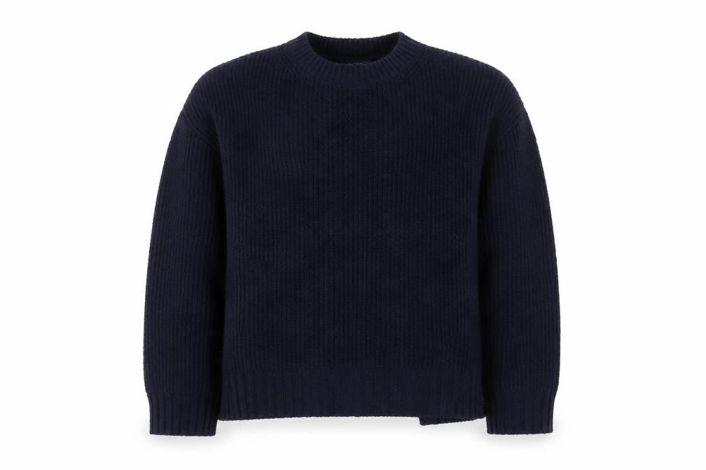 French Connection Women's Blue Wool Blend Pullover Jumper