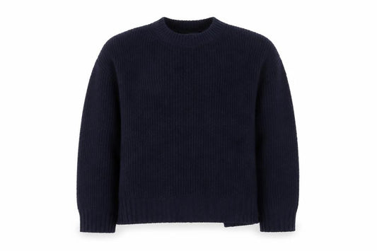 French Connection Women's Blue Wool Blend Pullover Jumper