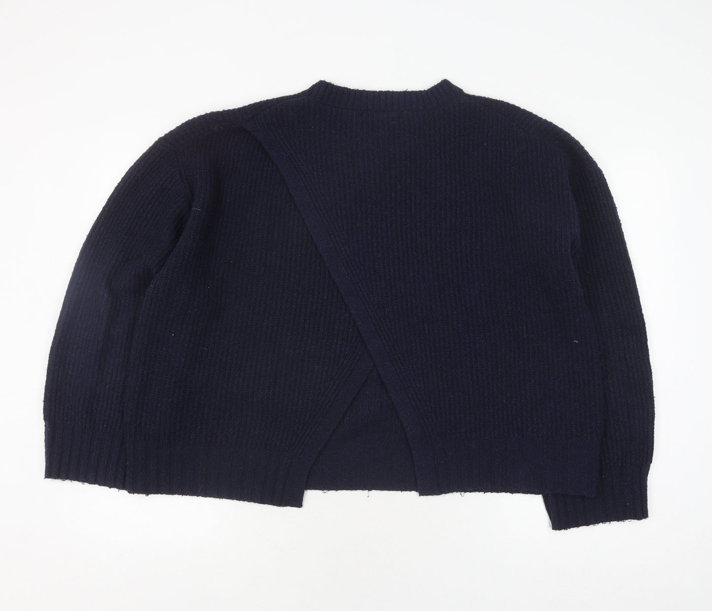 French Connection Women's Blue Wool Blend Pullover Jumper