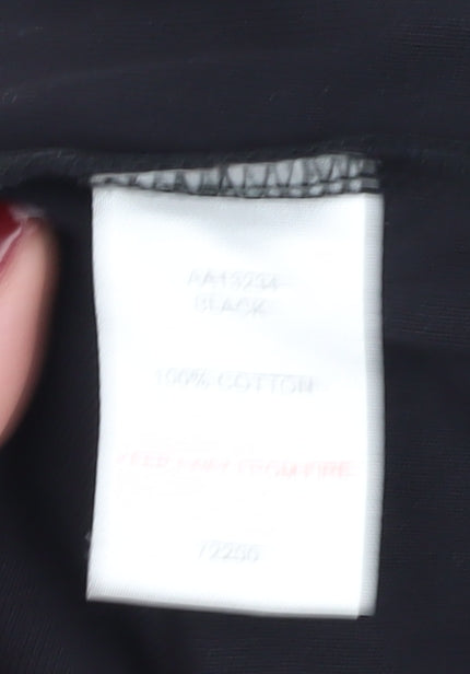 Cotton Traders Women's Black Basic T-Shirt - Size 14