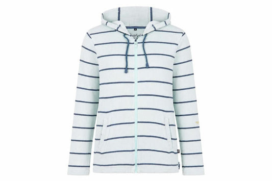 Jack Murphy Women's Blue Striped Full Zip Hoodie Size 10
