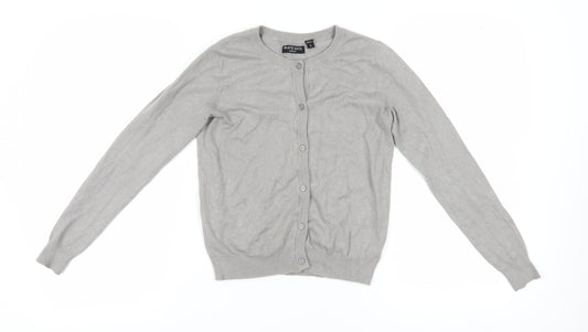 Brave Soul Women's Grey Cardigan, S, Round Neck, Knit