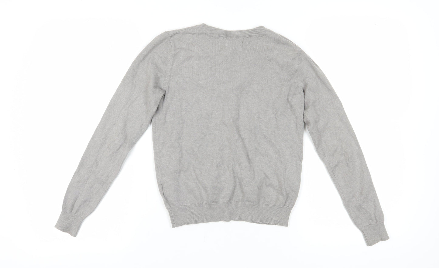Brave Soul Women's Grey Cardigan, S, Round Neck, Knit