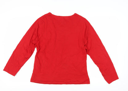Preloved Disney Women's Red Christmas Long Sleeve T-Shirt - Back