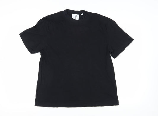 Collusion Men's Black Crew Neck T-Shirt - Size L