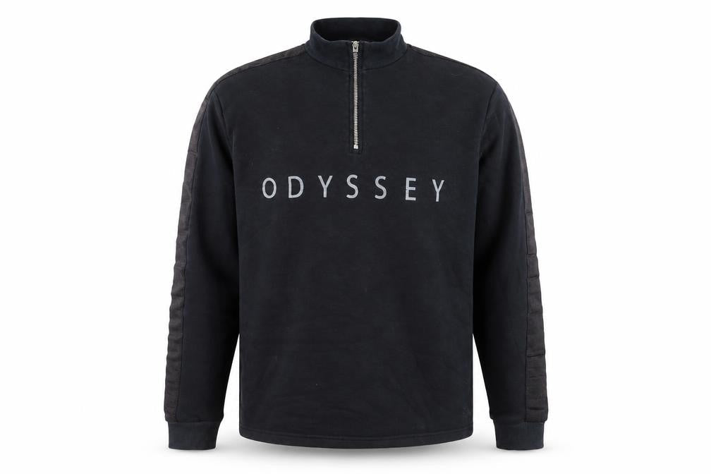 Topman Men's Black XS 1/4 Zip Logo Sweatshirt