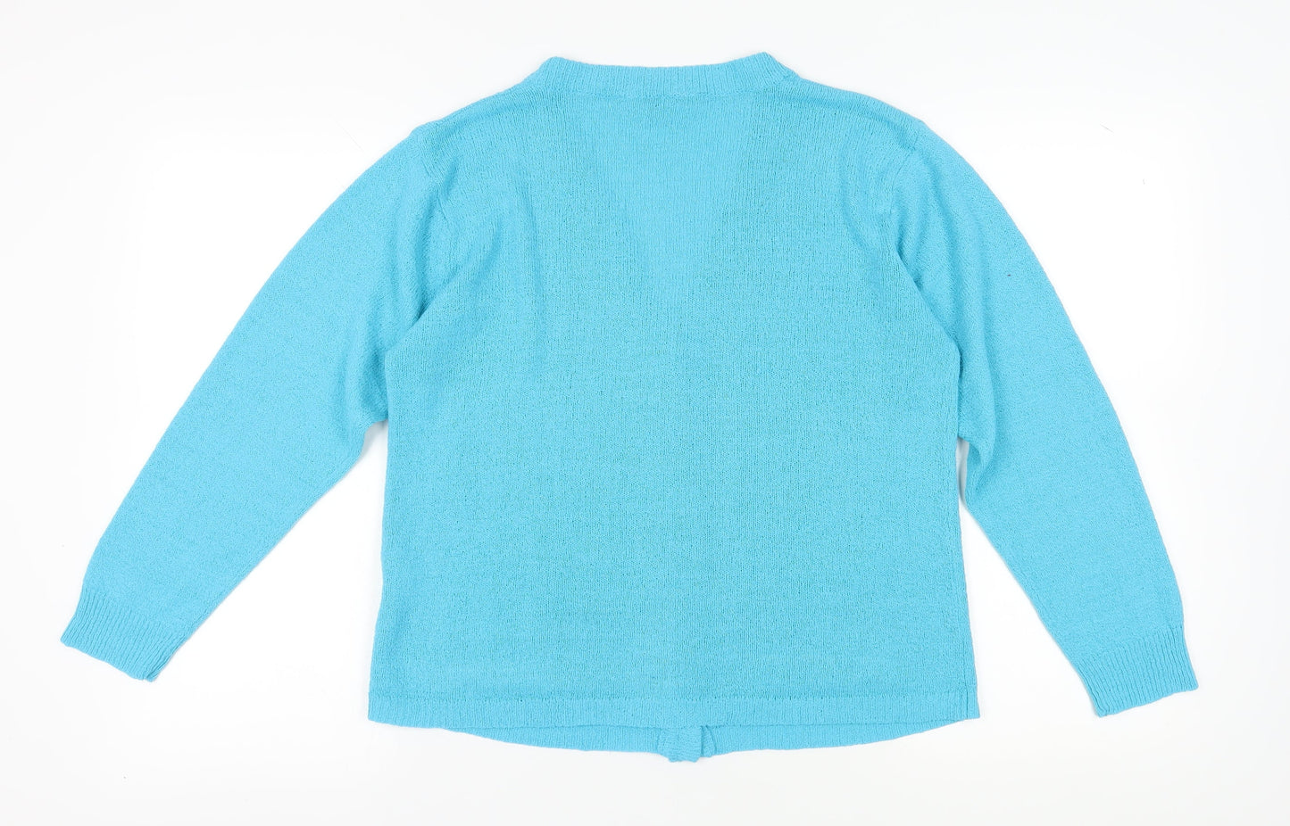 Akal Collection Women's Blue V-Neck Cardigan M