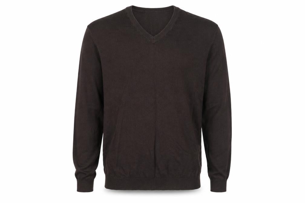 Wolsey Men's Brown V-Neck Pullover Jumper Size S