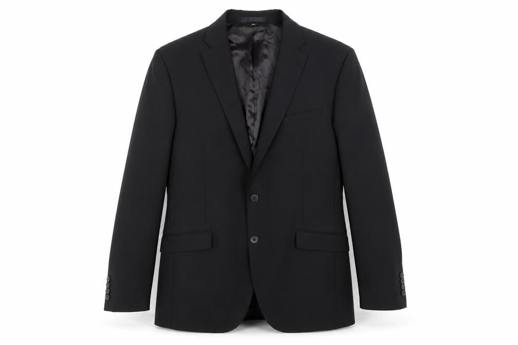 Autograph Men's Black 42 Long Blazer, Wool Blend