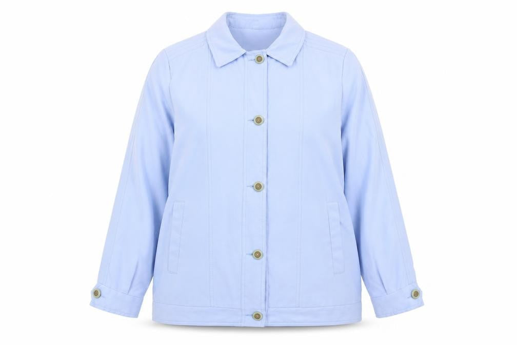 Klassik Women's Blue Cotton Jacket Size 14 - Casual Classic