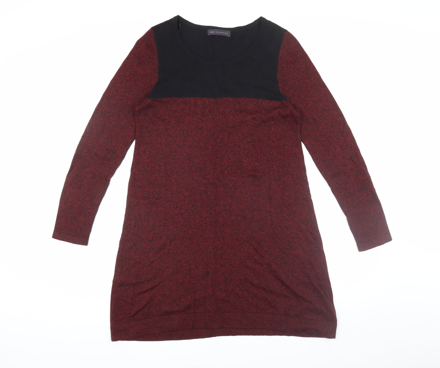 Marks and Spencer Women's Red Long Sleeve Dress Size 12