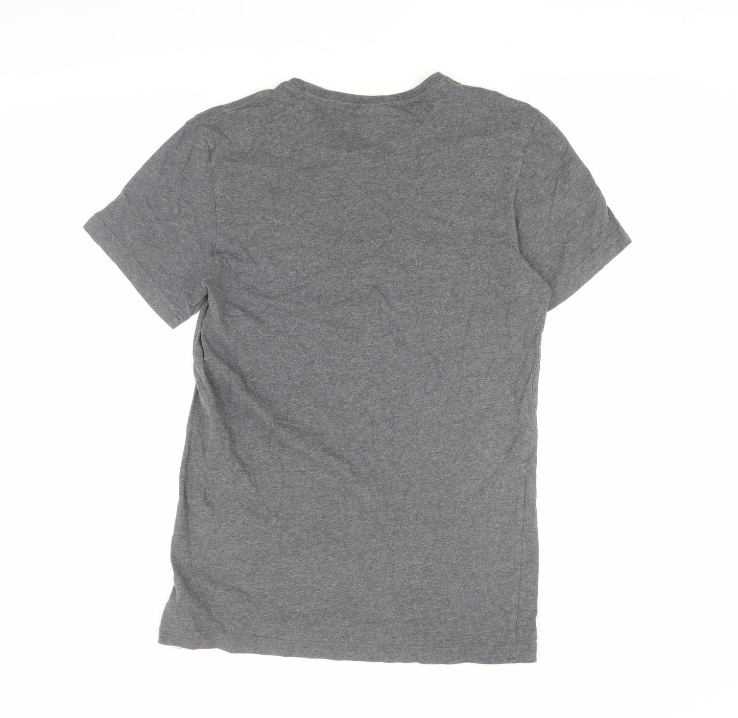Adidas Men's Grey T-Shirt, Small, Graphic Logo, Cotton