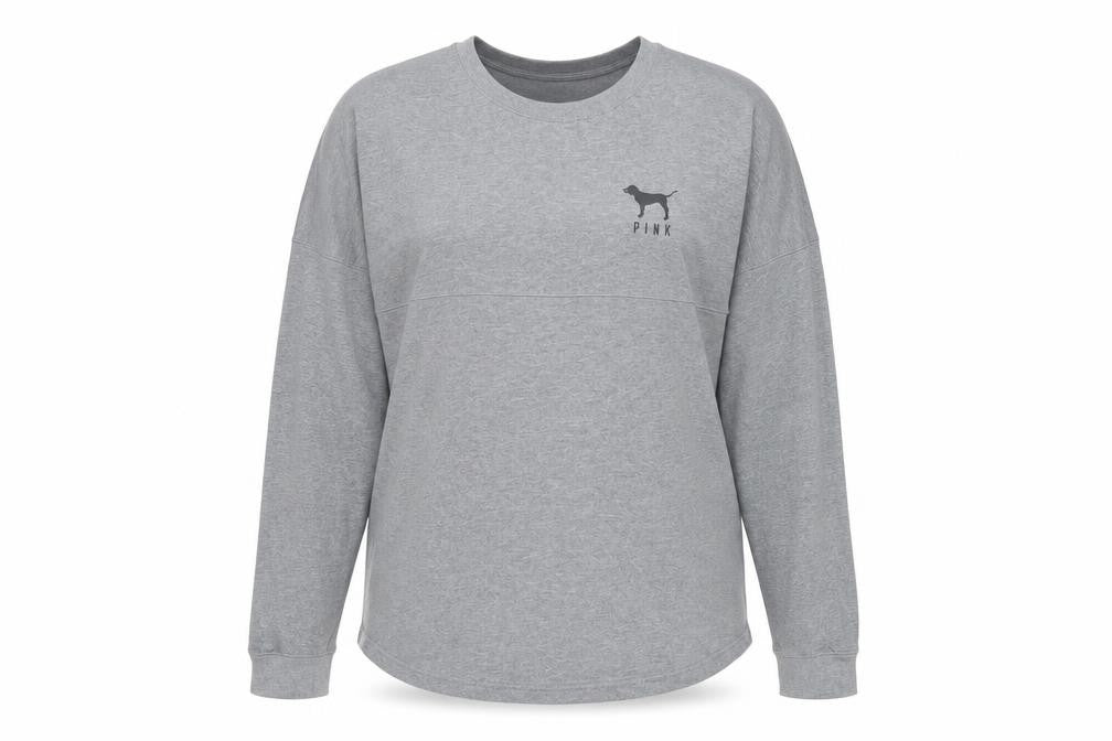 Victoria's Secret PINK Grey Logo Sweatshirt M Women's Casual