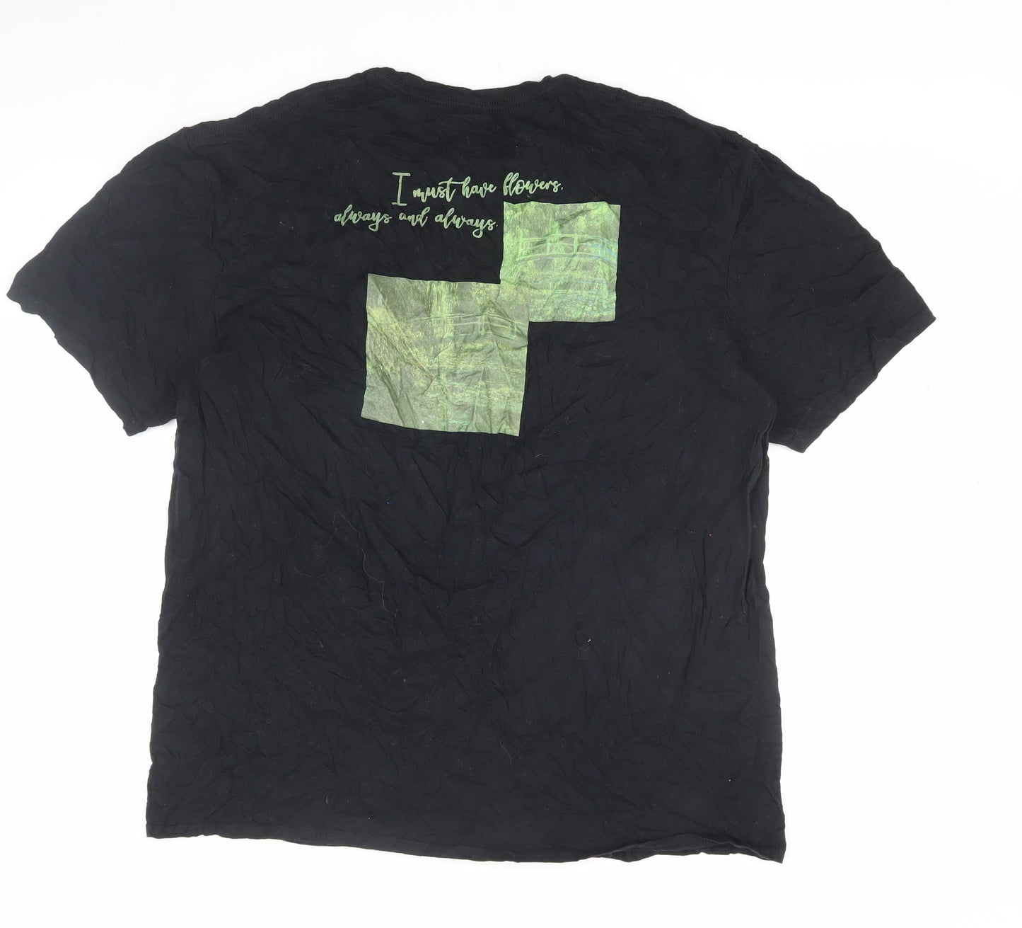 musée D'ART Men's Black L Graphic T-Shirt, 100% Cotton