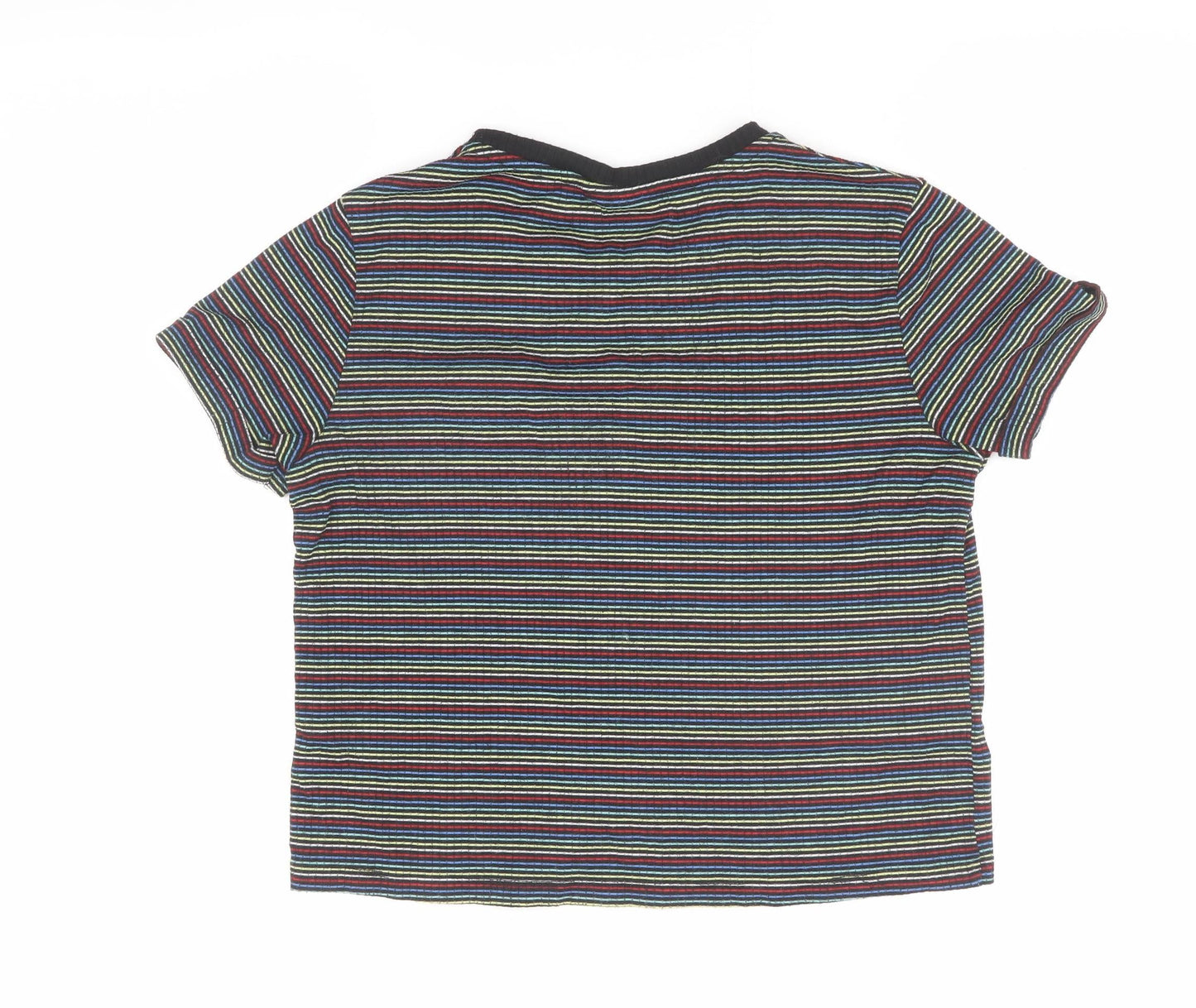 Disney Womens Multicoloured Striped T-Shirt Size 8