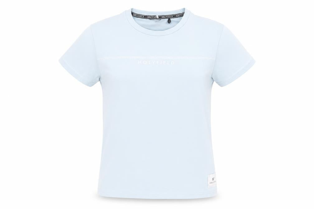 Holyfield Girls Blue XS Basic T-Shirt with Logo