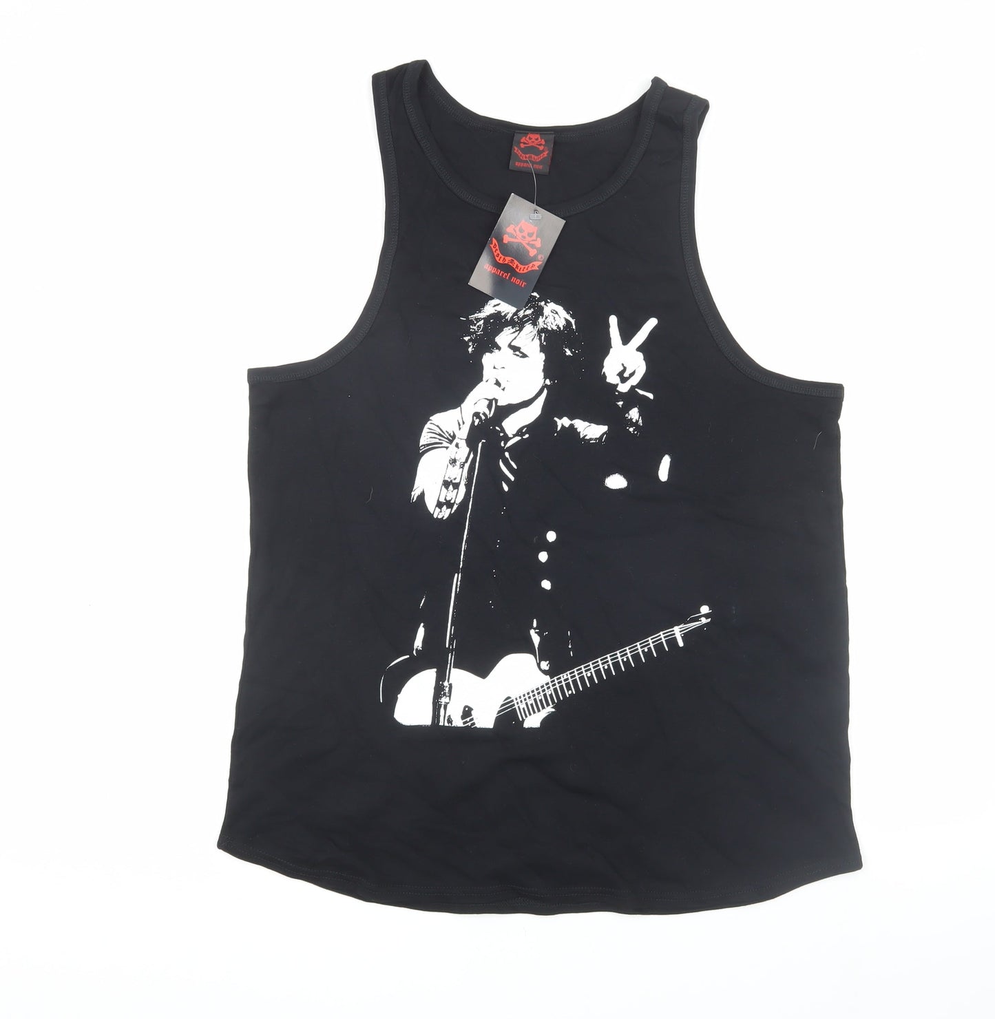 Death Kitty Women's Black Music Tank Top Size 16