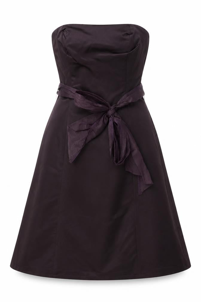 Coast Women's Black Midi A-Line Strapless Dress, Size 10