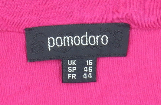 Pomodoro Women's Pink Shrug Size 16 Long Sleeve