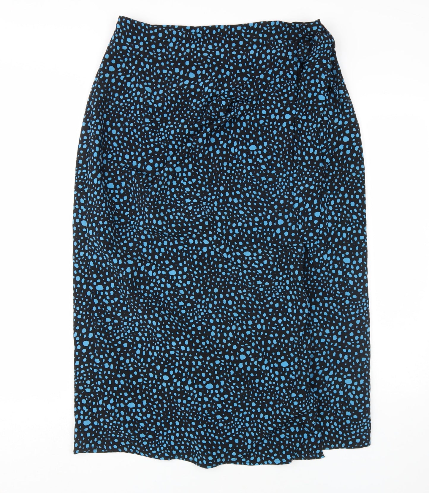 Fashion Union Women's Petite Black Blue Geometric Pencil Skirt