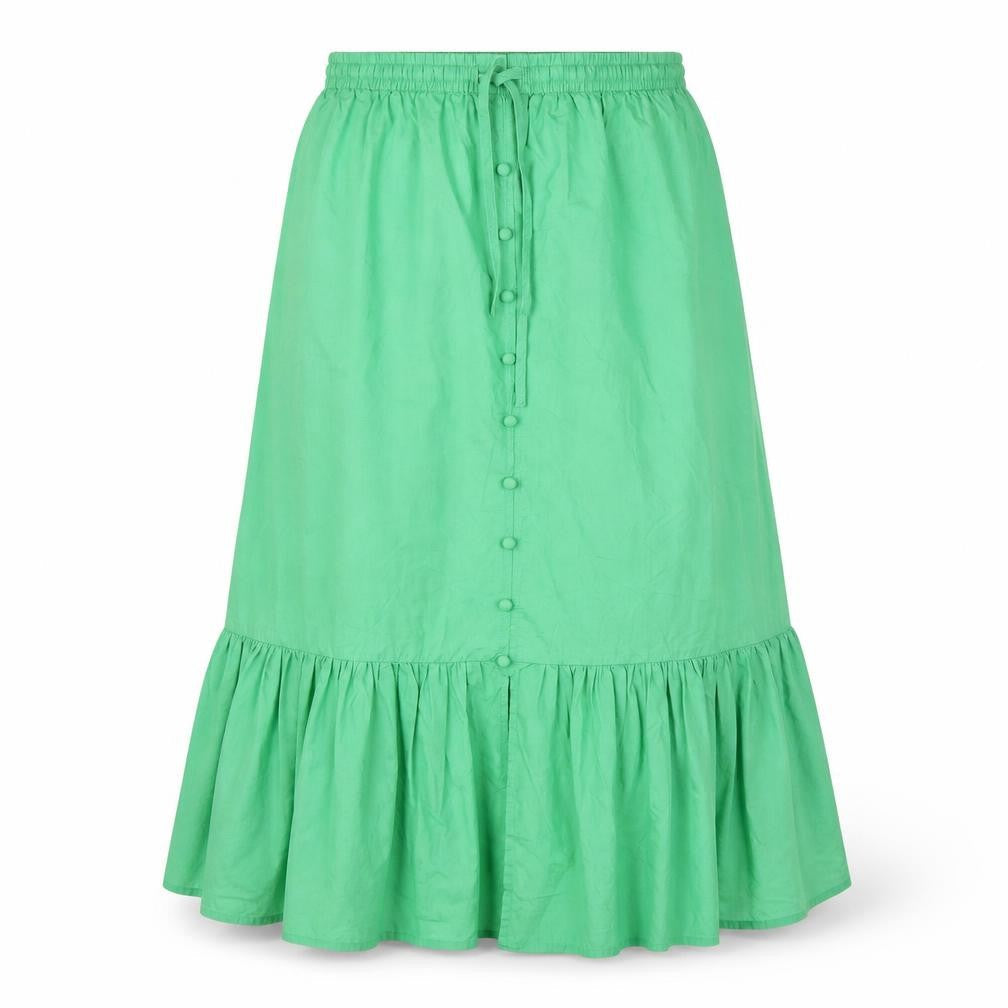 Marks & Spencer Green Midi Button Skirt - Size 6