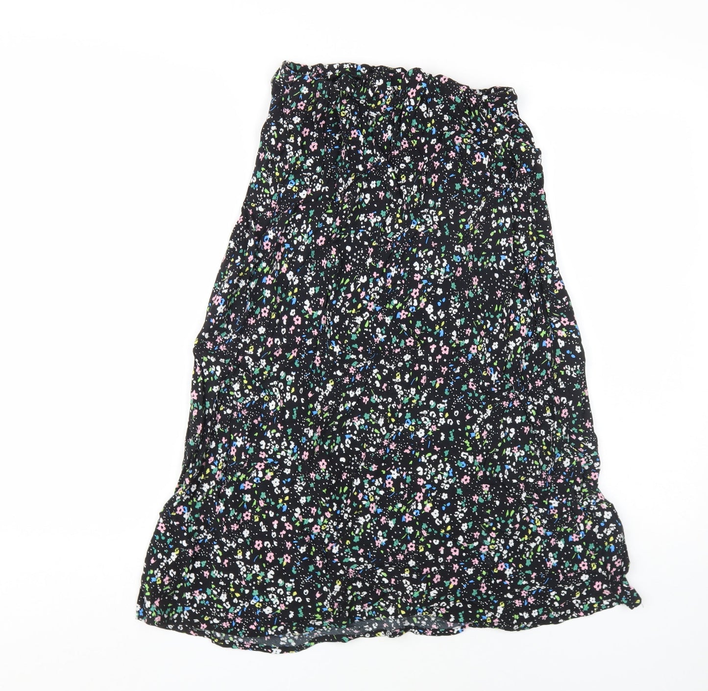 Women's Floral Skirt by &et, Size 12, Black, Viscose